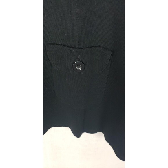 Susan Graver Style Sweater Womens 1X Black Zip Front Cardigan Pockets Knit Plus - Picture 5 of 9